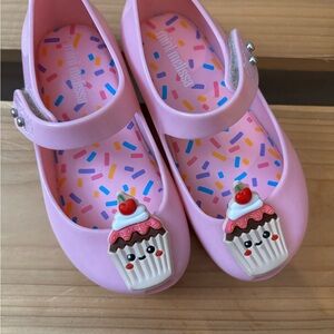 Mini Melissa Pink Cupcake Dress Shoes